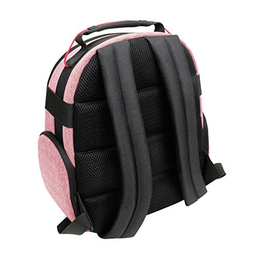 USA Gear VR Headset Backpack Travel Case Fits Meta Quest 3S, 3, 2, Controllers and Accessories - Virtual Reality Gaming Bag with Customizable Interior Dividers, Padded Backpack Straps (Red) - color: Red