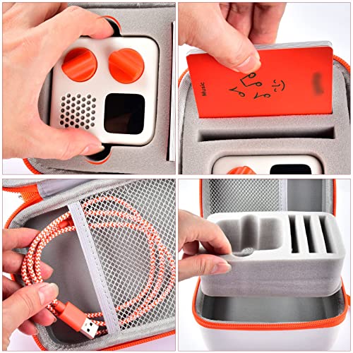 casmilee Travel Case Compatible with Yoto Mini – Kids Audio & Music Player, Holder Bag for Children’s Speaker Plays Audiobook Cards - Box Only - color: White, size: M