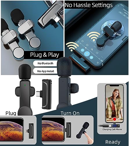 NPTCL Mini Wireless Microphone USB C for iPhone 17/16/15, Android Phone - style: 01 USB C