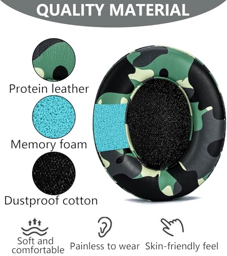 Replacement Ear Pads Compatible with Beats Studio 3 Wireless Military Green - color: military green