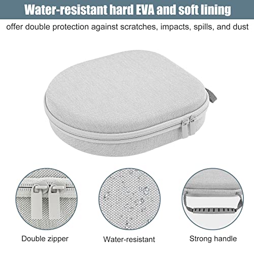 ProCase Hard Travel Case for Sony Headphones -Grey | Fits WH-CH720N/WH-CH710N/WH-CH520/WH-CH510/WH-1000XM5/WH-1000XM4/WH-XB910N & Bose 700, Carrying Bag with 2 Dust Covers - color: Grey