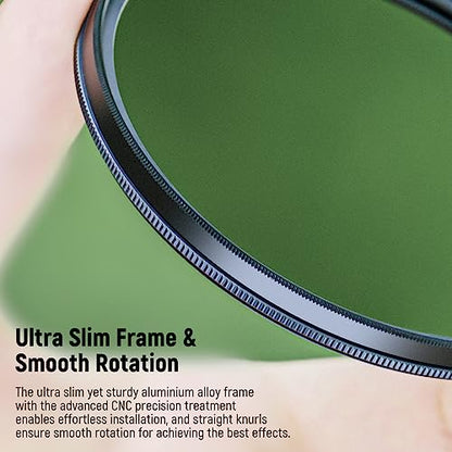 Neewer 95mm Polarizing Filter, 24 Layer Multi Resistant Nano Coated MC CPL Circular Polarising Filter, HD Optical Glass Polarizer/Ultra Slim/Reduce Reflection/Enhance Contrast/Reduce Glare - size: 95mm