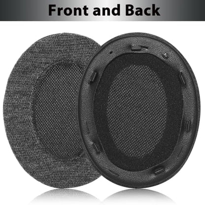 Adhiper Velour Replacement Ear Pads for Sony WH-XB910N - Black | Soft High-Density Memory Foam Earpads Cushions with Buckle, Velour Fabric for Long-Term Comfort
