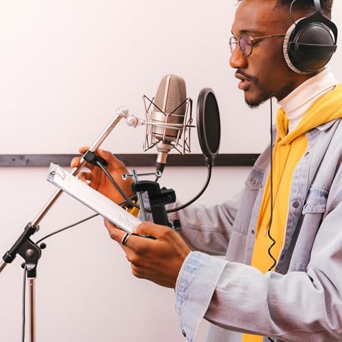 Beaupretty Adjustable Mic Boom Arm with Versatile Table Clamp, Black Aluminum Alloy Desk Mount Stand for Podcasting, Streaming, and Live Sound Accessories
