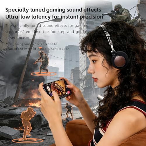 FiiO EH11 Retro On-Ear Bluetooth Headphones, LDAC Hi-Res Wireless, Lightweight 92g, 30H Playtime, Dual Device Connection, App EQ & Gaming Mode, Built-in Mic, Off-White - color: Off-white