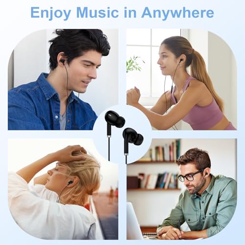 USB C Wired Earbuds Type C Headphone Headset Earphone USBC Earbuds with Mic | USB C Ear Buds for iPhone 17 Pro Max 17 Air 17E 16E 16 Plus 15 Pro,Samsung Galaxy S26 Ultra S26+ S25 S24,A17 A27 A37 Z Flip 7