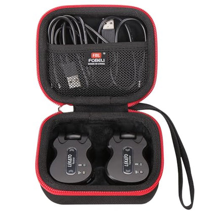 FBLFOBELI Hard Case for LEKATO 5.8GHz Wireless Guitar Transmitter Receiver | Hard EVA Shell, Shockproof & Water-Resistant, Custom Molded Interior, Mesh Pocket for Accessories, Portable Protective Bag