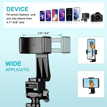 74" Flexible Phone Tripod, Tall Cell Phone Tripod with Adjustable Gooseneck & Remote, Portable Camera Cellphone Stand for Video Recording, Compatible with iPhone Android - size: 74 inch