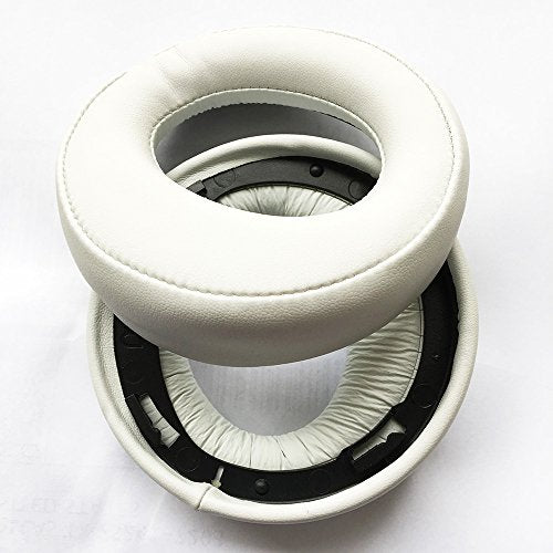 Replacement EarPads for Sony PS3 PS4 Gold Wireless PlayStation 3 PlayStation 4 CECHYA-0083 Stereo 7.1 Virtual Surround Headphones Ear Cushions Pillows Earpads (White) - color: White