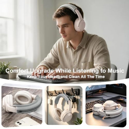 Universal Replacement Headphone Headband Cover, Headband Cushion Pad Cover Compatible with Sony, Bose, Beats, JBL Head Band Protector for Noise Canceling Stereo Headset (Silver Grey) - color: Silver Grey