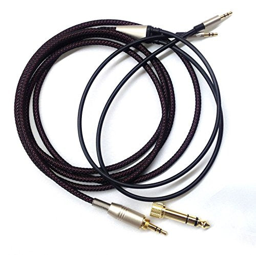 Replacement Cable Compatible with Hifiman HE400S, HE-400I, HE-400i（Dual 2.5mm Port）, HE560, HE-350, HE1000, HE1000 V2 Headphone 3.5mm / 6.35mm to Dual 2.5mm Jack Male Cord 3meter/9ft - size: with Dual 2.5mm male