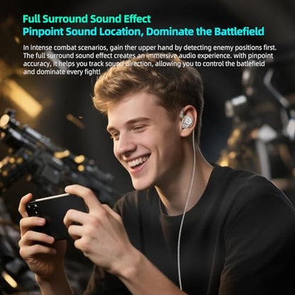 KZ Taurus in Ear Monitor Headphones, Horizontal 2DD in Ears, Gaming Earbuds, Noise Isolating Ear Buds Sound Localization in-Ears for Singers Musicians Audiophiles - color: Clear, style: with Mic