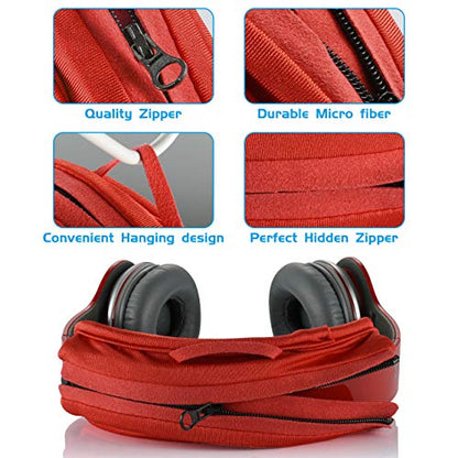 Universal Replacement Headband Cushion Pad Cover Protector Compatible with ATH M50X, QC 35i/35ii, QC25, Solo 2/Solo 3, Studio 2/3 Headphones (Red) - color: Red
