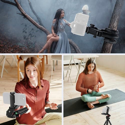 NEEWER Mini Flexible Tripod for iPhone & Camera with Remote/Handle/Phone Holder/Action Camera Adapter, Portable Pocket Desk Tripod for Travel Vlogging Compatible with iPhone GoPro Samsung, TP36 - style: T36