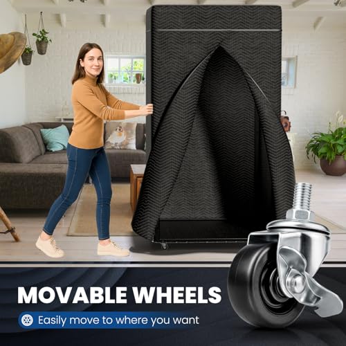 XL Portable Vocal Booth,Recording Booth Sound Booth for Recording Echo-Free Vocals Complete Home Recording Studio Foldable with Travel Bag for Voiceovers, Podcasts & Music (XL)