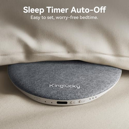 Kinglucky Pillow Speaker for Sleeping, Bluetooth, Grey | Under Pillow, Built-in Pink Noise White Noise Sound Machine, Sleep Pink Noise Music - color: Gray