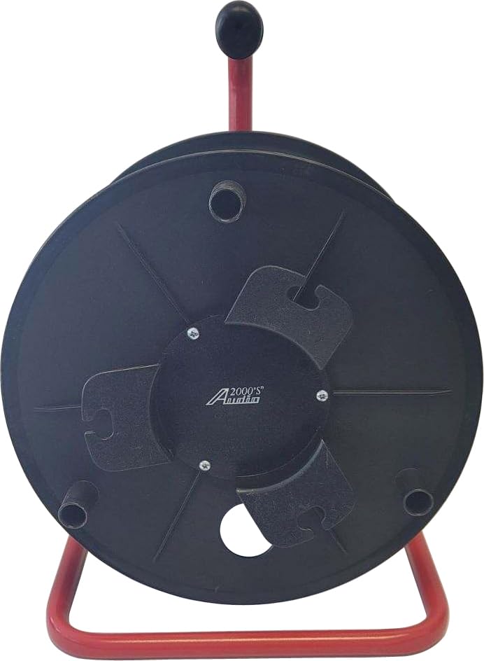 Audio2000'S ADC271C Deluxe Portable Cable Reel/Cord Reel, Capacity: 720 feet of 6mm Cable/Cord