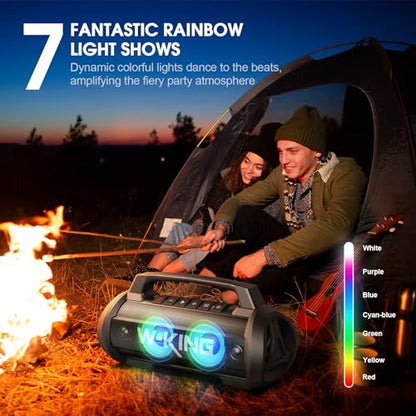 W-KING Portable Bluetooth Speaker with Wireless Microphone, Loud Karaoke - style: D10MIC