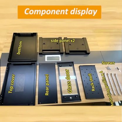 MT-VIKI 6U Wall Mount Server Cabinet Network Rack Vented Enclosure, 0.8mm Thick, 17.7'' Deep (450mm), for 19'' IT Equipment, Included 1pcs 10'' Depth Rack Shelf - size: 6U