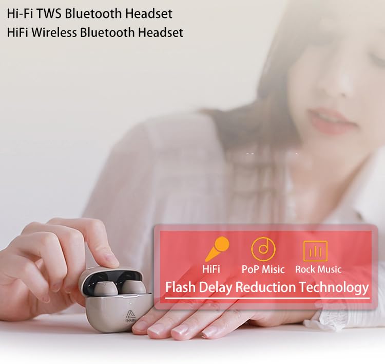 FAAEAL Bluetooth 5.3 Wireless Earbuds with Wireless Charging Case,Waterproof Stereo Headphones in Ear Built in Mic Headset Premium Sound with Deep Bass for Sport(Grey) - color: Grey