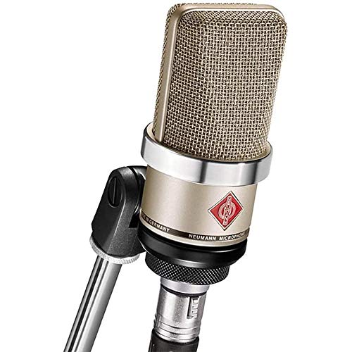 NEUMANN TLM-102 Large Diaphragm Studio Condenser Microphone (Nickel) with Suspension Shockmount & Pop Filter