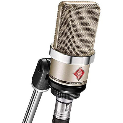 NEUMANN TLM-102 Large Diaphragm Studio Condenser Microphone (Nickel) with Suspension Shockmount & Pop Filter