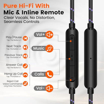 Balanced HiFi IEM with 3.5mm+USB C,Wired Gaming Earbuds,in Ear Monitor Headphones with Mic,Noise Isolating,Deep Bass/Rich Mids/Clear Highs for Apple iPhone 15 16 17/IPad/Mac/PC/Laptop/Xbox/PS5/Switch - color: Black