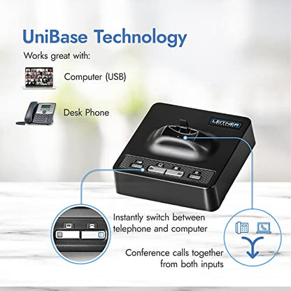 Leitner LH280 Premium Lite 2-in-1 Wireless DECT Headset for Office Phones | Dual-ear, DECT not Bluetooth, office phones and computer, Cisco, Yealink, Polycom, Avaya, Mitel, VoIP, 5-year warranty - style: Desk Phone + PC