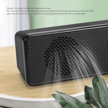 Computer Speakers, Wired USB Desktop Soundbar with Volume Knob, HiFi Clear Sound, Anti Static Noise Mini Speaker for PC Laptop