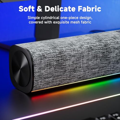 SOULION Computer Speakers for Desktop Monitor USB Plug & Play PC Soundbar