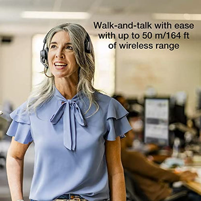 Poly Voyager 4310 Plantronics UC Wireless Bluetooth Mono Headset (USB-A) Teams - Bundled w/Global Teck Microfiber - Compatible Deskphone, PC/Mac, for Zoom, RingCentral, Vonage - color: Mono - No Charging Stand