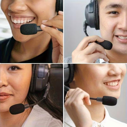 18 Pack Microphone Covers Foam, Black Noise Microphone Windscreen, Lapel and Headset Mini Microphone Foam Cover with Box