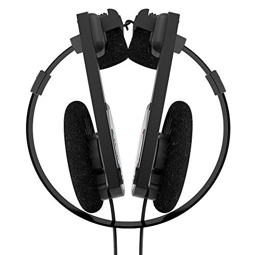 Koss Porta Pro Black Retro 80s Style On-Ear Headphones, Wired 3.5mm Plug | Collapsible Design, Soft Case Included, Audiophile - color: Black