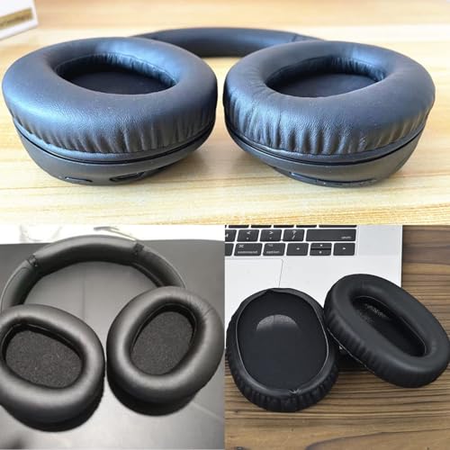 Aiivioll CH710N/WH-CH700N Replacement Ear Pads Protein Leather Suitable for WH-CH720N, WH-CH710N, WH-CH700N, WH-XB900N, WH-RF400, MDR-10R Headphones, Sound Isolating Foam Ear Pads (Black) | Black, Soft Protein Leather Ear Cushions with Memory Foam Compati