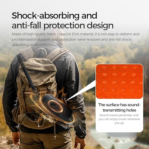 Flip 7 Portable Speaker Travel Case - Compatible with JBL Flip 7 - Protective Hard Shell Case with Shoulder Strap | Carabiner & Hand Strap - Waterproof Cover Carrying Bag for Bluetooth Speaker