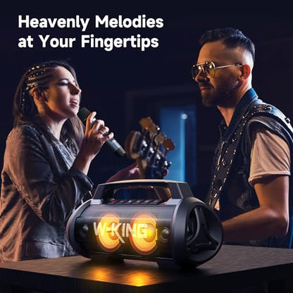 W-KING Portable Bluetooth Speaker with Wireless Microphone, Loud Karaoke - style: D10MIC