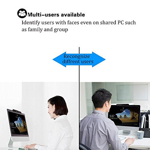 Face Recognition USB IR Camera for Windows Hello, 1080P(Entry Level) Webcam with Dual Microphones for Streaming Video Conference and Recording - size: M
