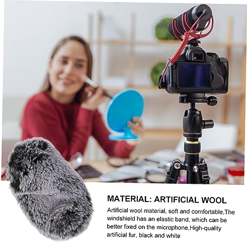 Hemoton Artificial Wool Wind Muff Microphone Cover for Videomic Pro Pro Windshield for