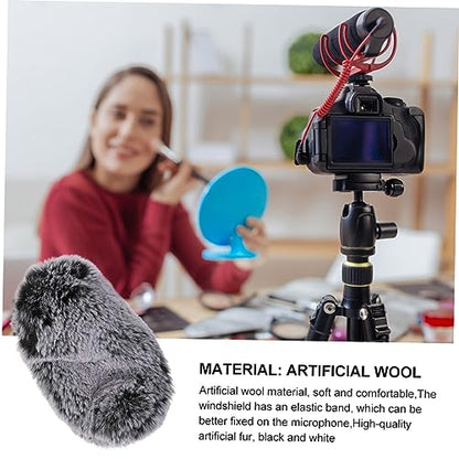 Hemoton Artificial Wool Wind Muff Microphone Cover for Videomic Pro Pro Windshield for