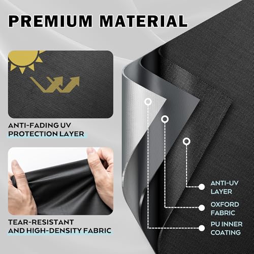 Griddle Cover for Royal Gourmet PD4001 4 Burner Propane Gas Griddle, Flat Top Grill Cover for Royal Gourmet 55in 4-Burner Outdoor Grill - size: 56"L x 23"D x 35"H
