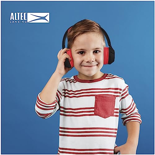 Altec Lansing - Kids Bluetooth Headphones, Wireless Over Ear - color: Blackout Classic Red