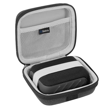 Geekria Shield Speaker Case Compatible with JBL Go 5/4/3, Go 3 Eco Cover, Replacement Hard Shell Portable Speaker Protective Carrying Bag with Cable Storage, Keychain Carabiner (Dark Grey) - color: Dark Grey