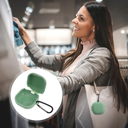 Protective Earphone Case for Earbuds Matcha Green Silicone Cover with Charging Moisture and Scratch Resistant Headphone Case for Earphones