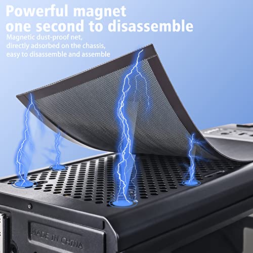Cut-to-Fit Magnetic PC Dust Filter Mesh, 400x300mm PVC DIY Cover, 4 Pack | 1.0mm hole, Customizable dustproof cooling guard for gaming PC chassis, power supplies, electronics, home air vents.