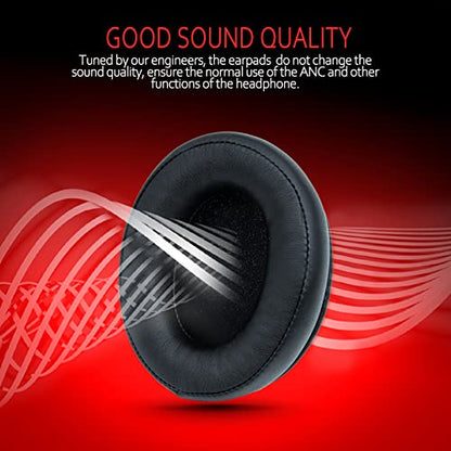 Replacement Earpads for HyperX Cloud 2, Hyper X Cloud Parts for HyperX ALPHA/1/2/WIRELESS/ALPHA S/CORE/Stinger/Flight/Mix, Soft Leather & Memory Foam - style: Leather