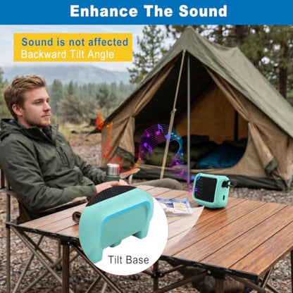Silicone Case Cover for JBL Go 5 Portable Speaker (Lake Blue) | Travel Carrying Protective Pouch with Attach Straps for Bike Golf Cart Scooter - color: Lake Blue