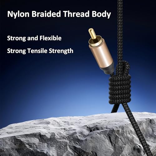 1/8inch 3.5mm TRRS to RCA Digital Coaxial Audio Cable Adapter