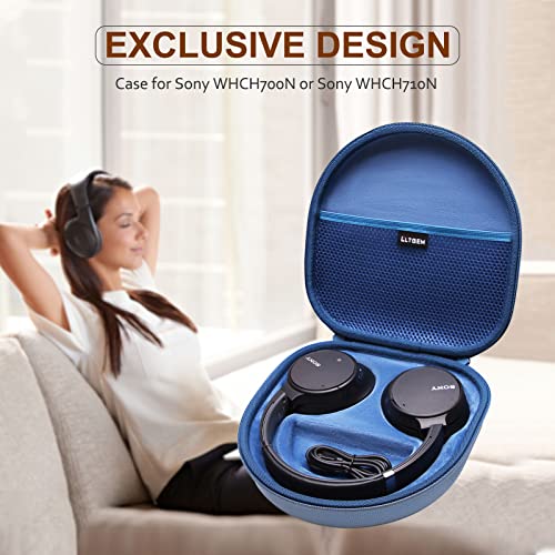 Case for Sony WH-CH720N/WH-CH520 Noise Canceling Wireless Headphones Blue | Hard Carrying Travel Case for Sony WH-CH720N/WH-CH520 Noise Canceling Wireless Headphones - color: Blue