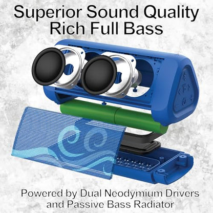OontZ Angle 3 Ultra Gen 4 Sport Bluetooth Speaker, 14W, 20Hr Playtime, IPX7 | 14W Bluetooth speaker with fuller bass, 100-ft range, IPX7 waterproof and stereo pairing. - color: SUP-Blue