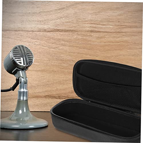 Portable Microphone Storage Case for Karaoke Accessories, Black EVA Bag